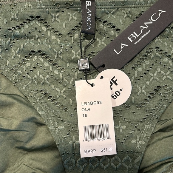 La Blanca Women’s Hipster Swimsuit Bottom, Olive//Saltwater Sands, 16 - Picture 4 of 6